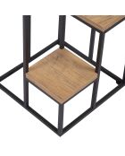 Porte-plante décoratif Jason noir - 34x39x65 cm