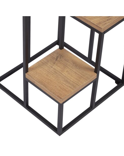 Porte-plante décoratif Jason noir - 34x39x65 cm
