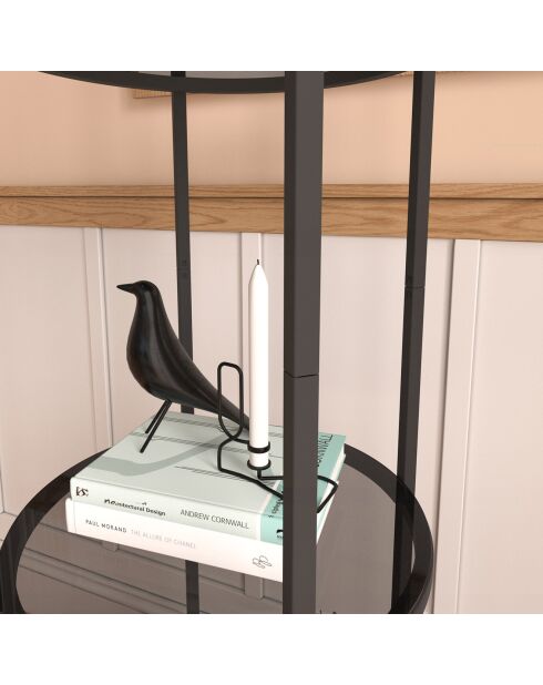 Bibliothèque Vogue noire - 42x150x42 cm