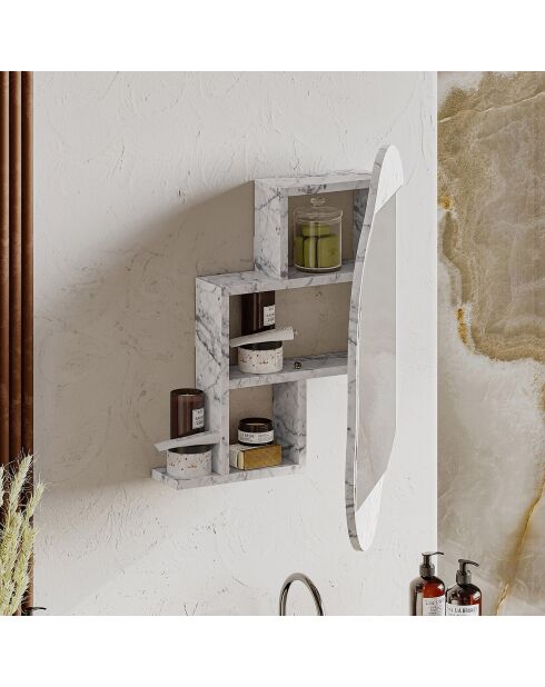 Miroir mural avec rangement Carrara carrara - 60x75x13 cm