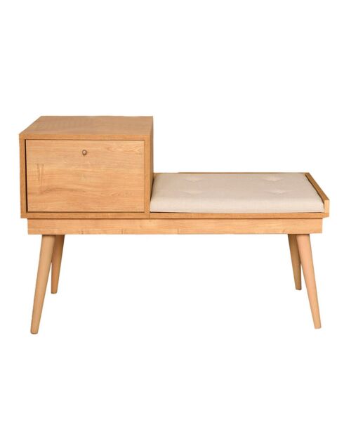 Banc Urban chêne/crème - 105x40x45 cm
