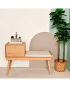 Banc Urban chêne/crème - 105x40x45 cm