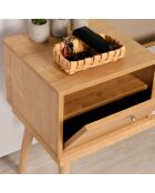 Banc Urban chêne/crème - 105x40x45 cm