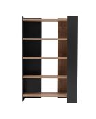 Bibliothèque Viper pin/anthracite - 103.6x38.6x160 cm