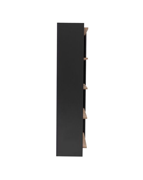 Bibliothèque Viper pin/anthracite - 103.6x38.6x160 cm