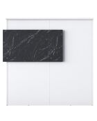 Bureau de réception MA102 blanc/marbre - 110x110x40 cm