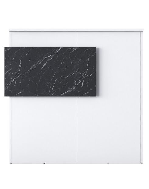 Bureau de réception MA102 blanc/marbre - 110x110x40 cm
