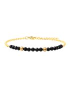 Gelbvergoldetes Armband und schwarzer Onyx