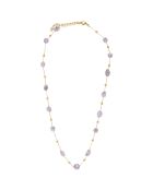 Collier en plaqué Or jaune & Améthyste lavande mauve