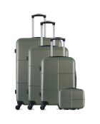 3 Valises 4 roues Coronado-C 75/65/55 cm & Vanity vert kaki