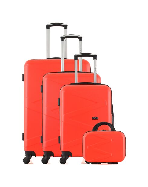 3 valigie Amazone-C 75/65/55 cm a 4 ruote e Coral Vanity
