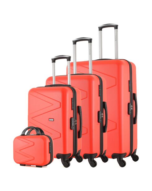 3 valigie Amazone-C 75/65/55 cm a 4 ruote e Coral Vanity