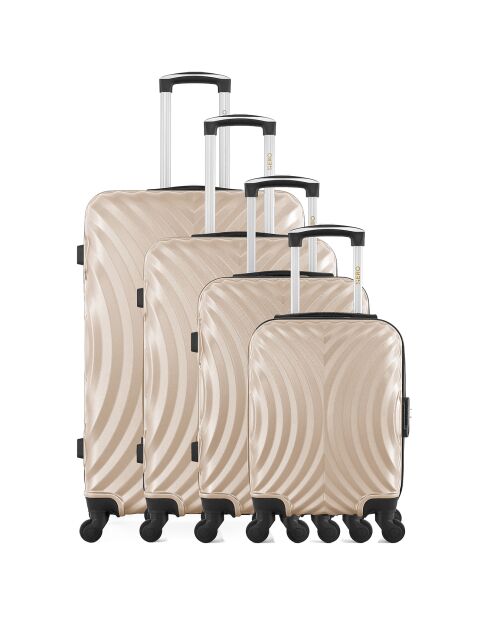 4 Allradkoffer Lagos-M 75/65/55/46 cm beige
