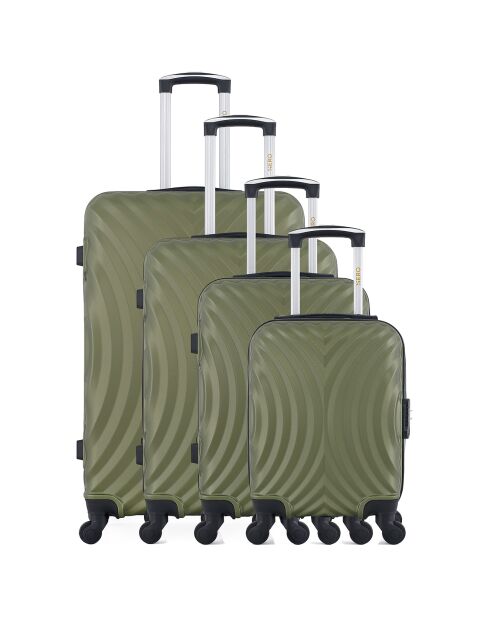 4 Allradkoffer Lagos-M 75/65/55/46 cm khakigrün