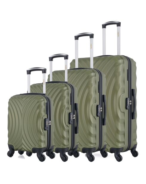 4 Allradkoffer Lagos-M 75/65/55/46 cm khakigrün
