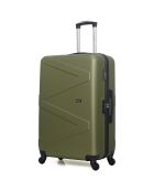 3 Amazone-C-Koffer mit 4 Rädern, 75/65/55 cm, und khakigrüner Waschtisch