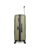 3 Amazone-C-Koffer mit 4 Rädern, 75/65/55 cm, und khakigrüner Waschtisch