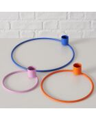 3 Bougeoirs Circulus violet/bleu/orange