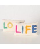 2 Coussins Love Life crème - 50x30x12 cm