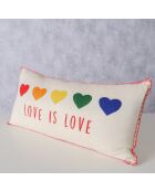 Coussin Love is Love multicolore - 70x35x3 cm