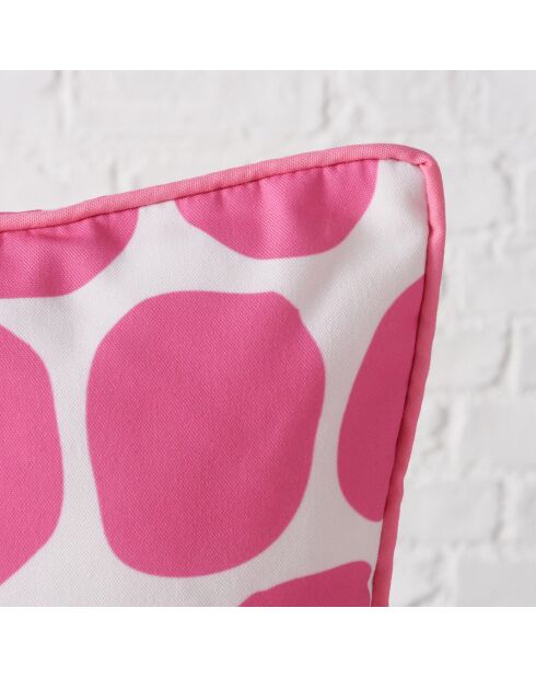 2 Coussins Bliss rose/blanc - 45x45x10 cm