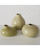 3 Vases Darleen verts - D.10.5x10.5 cm