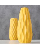 2 Vases Luana jaunes - D.10x24 cm