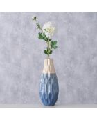 Vase Inma bleu/blanc - D.14x36 cm