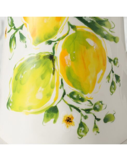 Pichet Lemony jaune/blanc - 22x15x23 cm