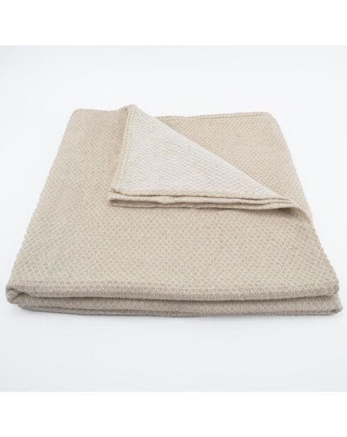 Cabourg natürliches gewebtes Plaid - 120x180 cm