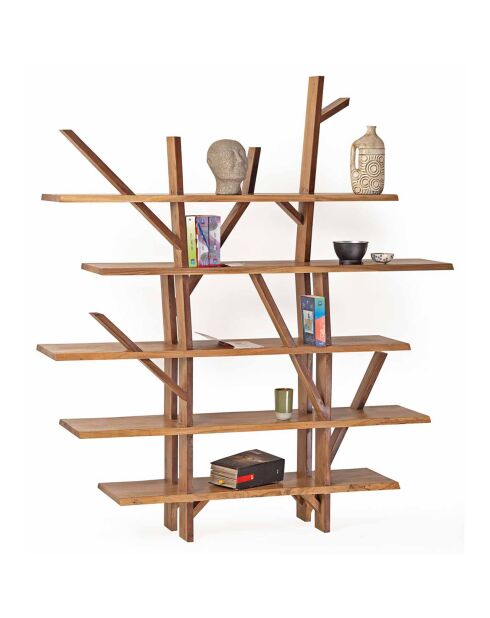 Bibliothèque déstructurée saba marron - 180x40x200 cm