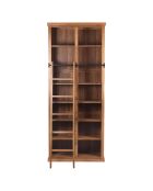 Bibliothèque ouverte échelle acacia emma marron - 100x35x240 cm