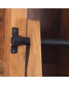 Bibliothèque ouverte échelle acacia emma marron - 100x35x240 cm