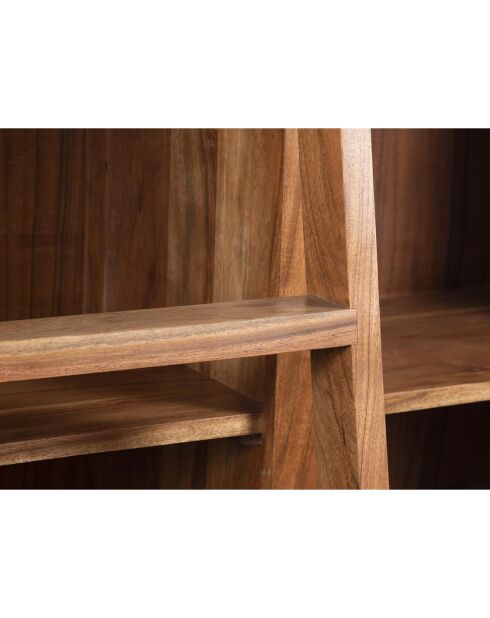 Bibliothèque ouverte échelle acacia emma marron - 100x35x240 cm