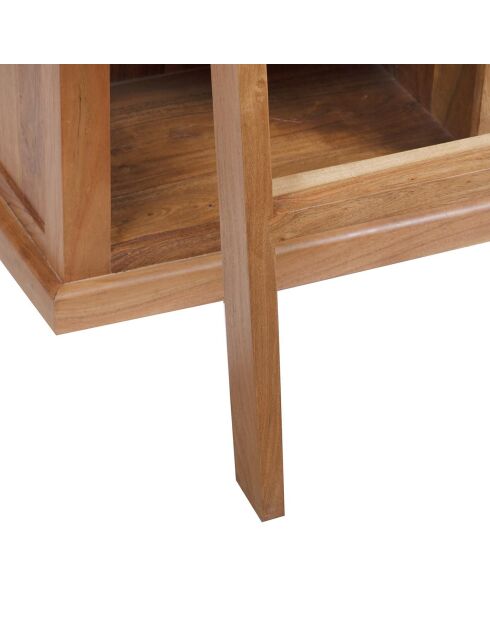 Bibliothèque ouverte échelle acacia emma marron - 100x35x240 cm