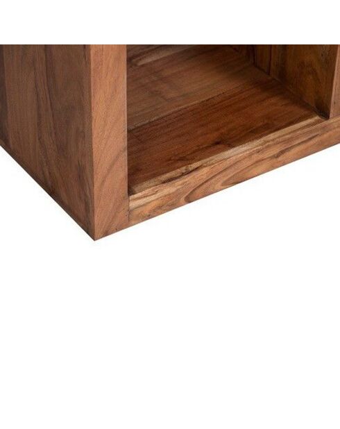 Bibliothèque asymétrique acacia greco miel - 75x30x185 cm