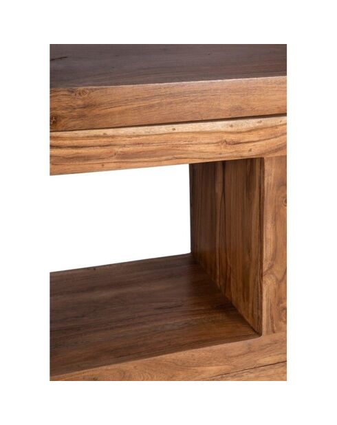 Bibliothèque asymétrique acacia greco miel - 75x30x185 cm