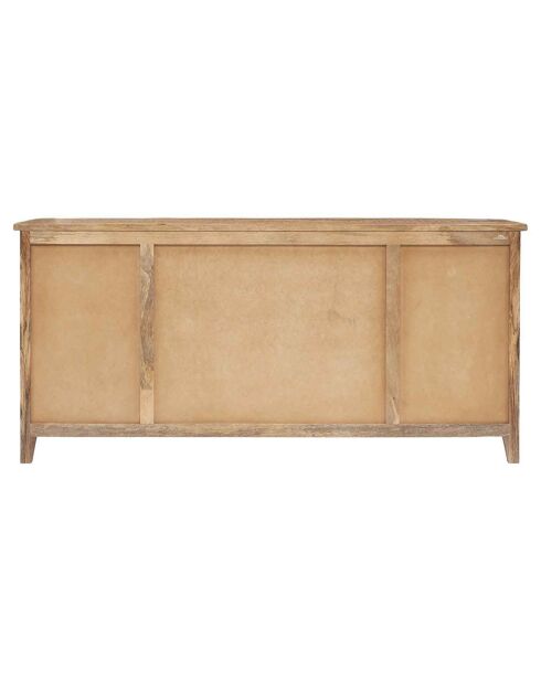 Buffet 2 portes 8 tiroirs manguier farm brun/miel - 190x45x90 cm