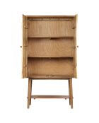 Buffet haut sculpté 2 portes manguier floria marron - 100x48x180 cm