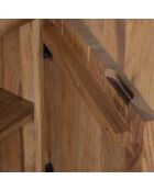 Buffet bas 3 portes 3 tiroirs acacia bunting marron - 200x44x80 cm