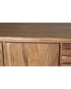 Buffet bas 3 portes 3 tiroirs acacia bunting marron - 200x44x80 cm