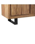 Buffet bas 3 portes 3 tiroirs acacia bunting marron - 200x44x80 cm