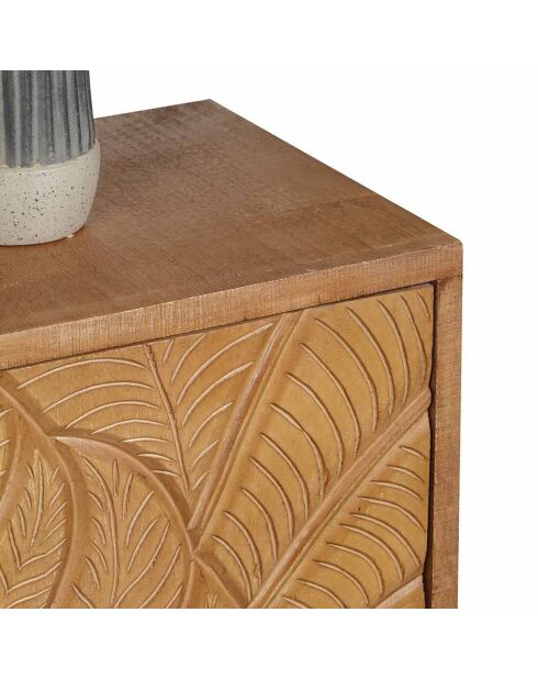 Buffet manguier 3 portes manguier floria marron - 160x42x80 cm