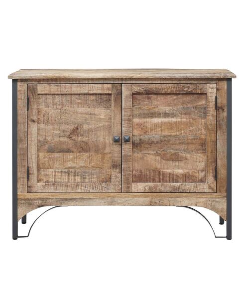 Petit buffet 2 portes manguier pondicherry marron - 115x40x85 cm