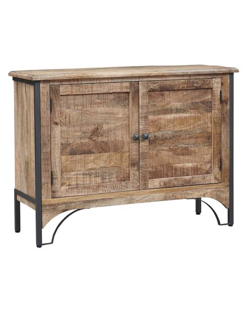 Petit buffet 2 portes manguier pondicherry marron - 115x40x85 cm