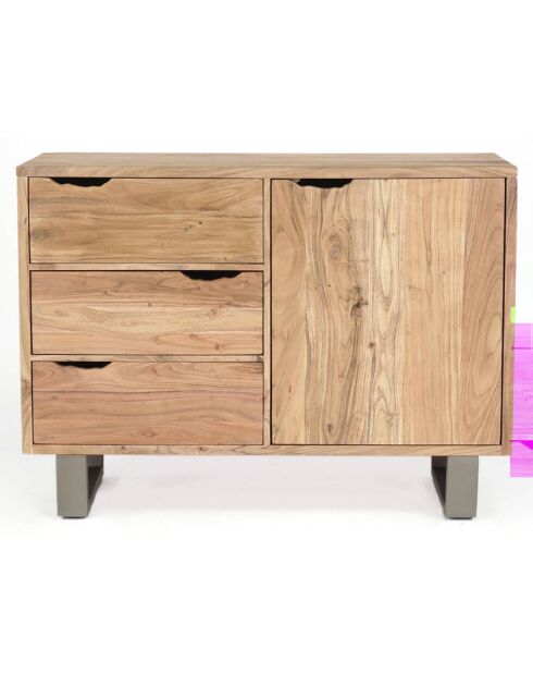 Buffet 3 tiroirs acacia forest brut - 117x45x85 cm