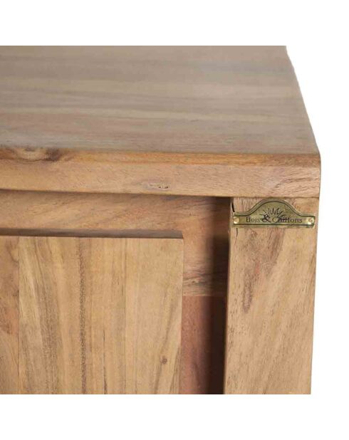 Buffet 3 portes acacia bunting marron - 166x44x80 cm