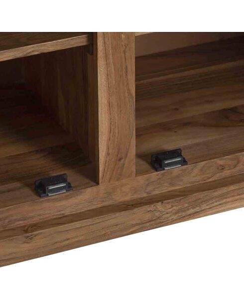 Buffet 3 portes acacia bunting marron - 166x44x80 cm