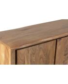 Buffet 3 portes acacia bunting marron - 166x44x80 cm