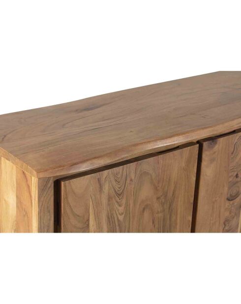 Buffet 3 portes acacia bunting marron - 166x44x80 cm